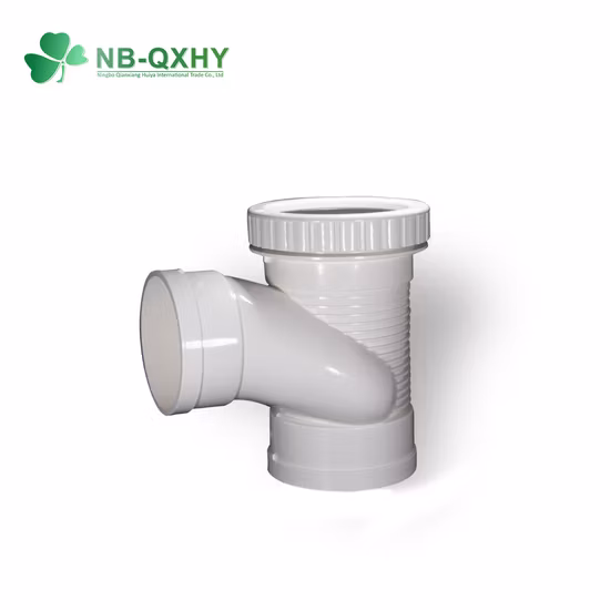 PVC/UPVC-Schalldämpfer-Ablauf-Dwv-T-Stück/Kreuzrohrverschraubung mit EPDM-Gummiband