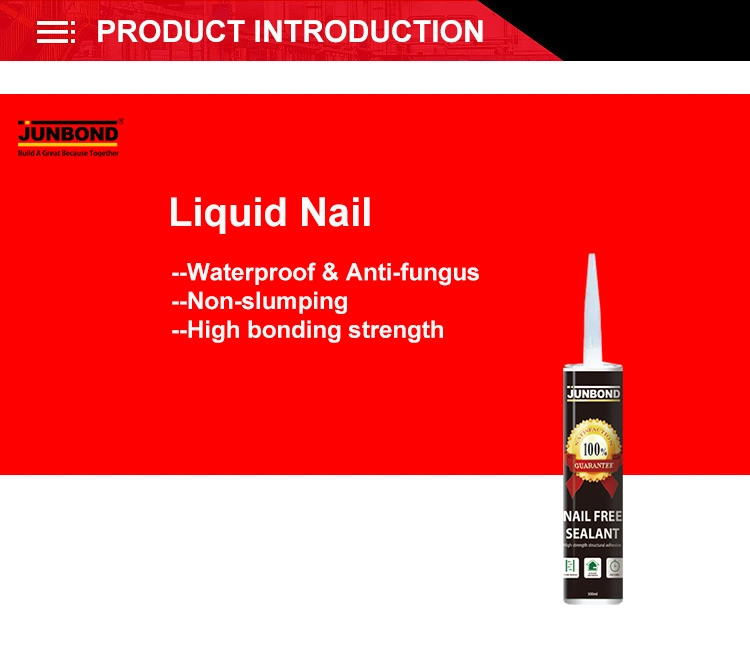 Popular in China Liquid Nails Metal to Concrete Nail Free Glue Liquid Nail