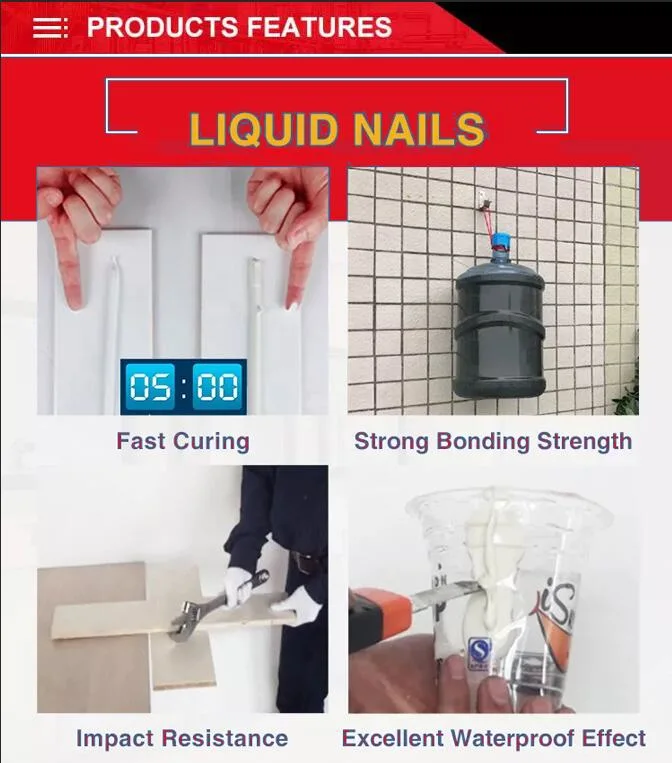 Chiniese Factory Supply Liquid Nails Near Me Nail Free Glue Liquid Nail
